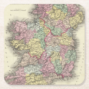 Irland 3 rechteckiger pappuntersetzer