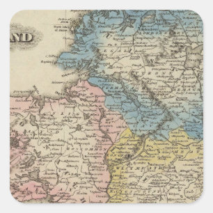 Irland 9 quadratischer aufkleber