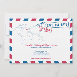 Irland Air Mail Wedding Save the Date