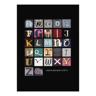 Irland-Alphabet Fotodruck