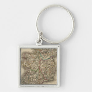 Irland Atlas Karte Schlüsselanhänger