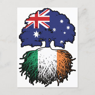 Irland - Australisches Tree Roots-Flag Postkarte
