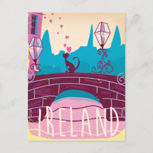 Irland Cartoon Vintages Reiseplakat Postkarte