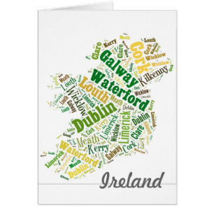 Irland Cities Word Art
