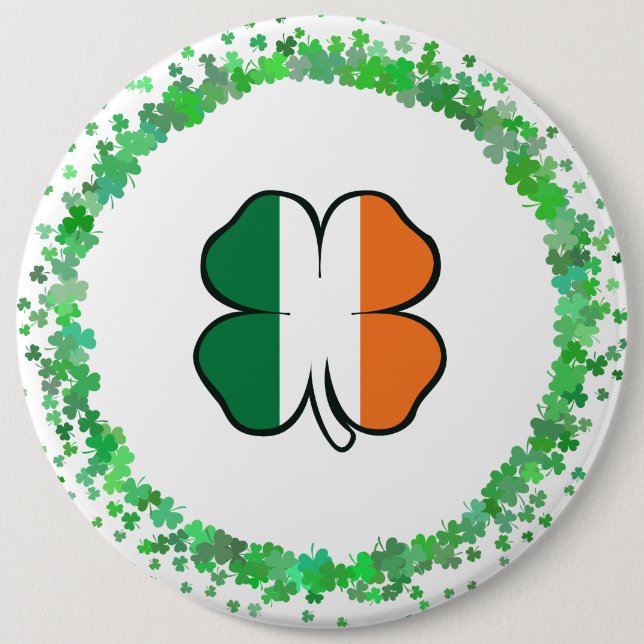 Irland Clover Saint Patrick's Day Button (Vorderseite)