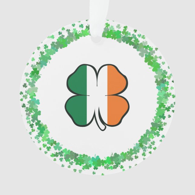 Irland Clover Saint Patrick's Day Ornament (Vorderseite)