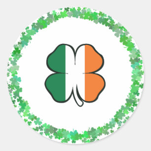 Irland Clover Saint Patrick's Day Runder Aufkleber