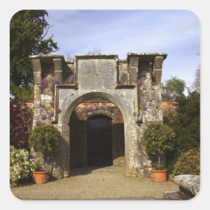 Irland, der ummauerte Garten von Dromoland Castle Quadratischer Aufkleber