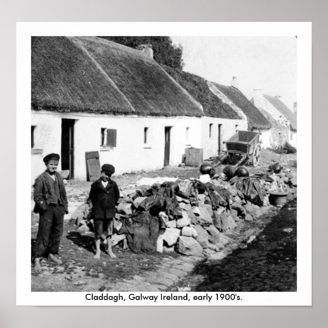 Irland - Dorf Claddagh Anfang der Galway-Jahre 190 Poster (Vorne)