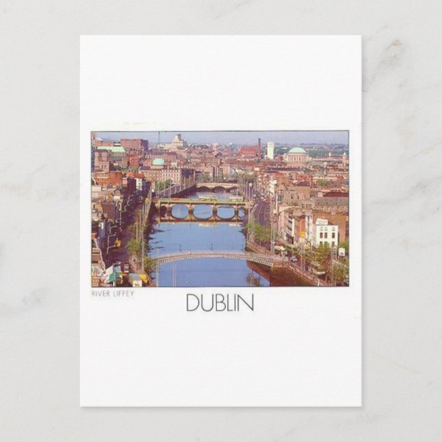 Irland Dublin River Liffey (St.K.) Postkarte (Vorderseite)