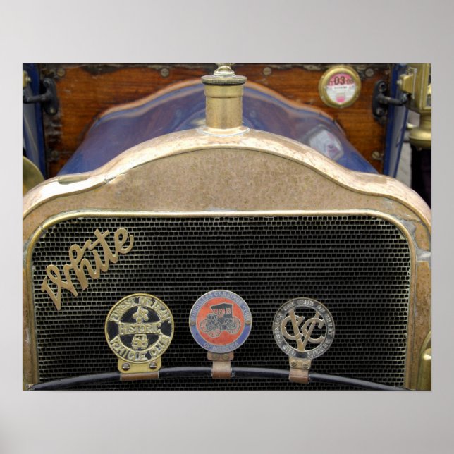 Irland, Dublin. Vintages Auto, weiß Poster (Vorne)