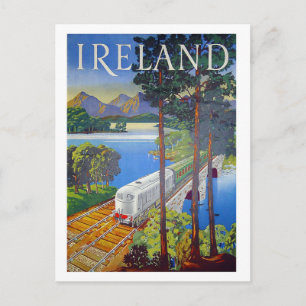 Irland, Eisenbahn, Landschaftsansicht, Vintage, Re Postkarte