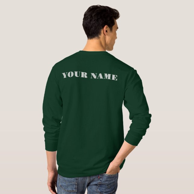 Irland Elegante: Personalisiertes Langschläfchen G T-Shirt (Schwarz voll)