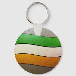 Irland Flag Colors Chrome von Shirley Taylor Schlüsselanhänger