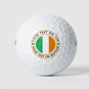 Irland Flag Irischer benutzerdefinierter Text Golfball