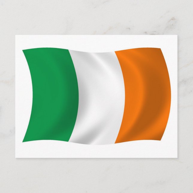 Irland Flag Postcard Postkarte (Vorderseite)