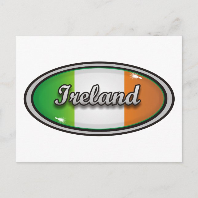 Irland-Flagge 1 Postkarte (Vorderseite)