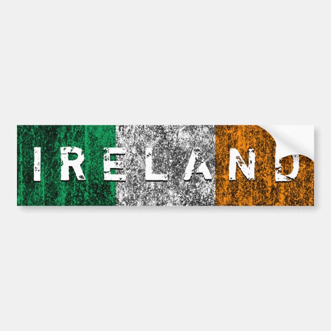Irland-Flagge Autoaufkleber (Vorne)