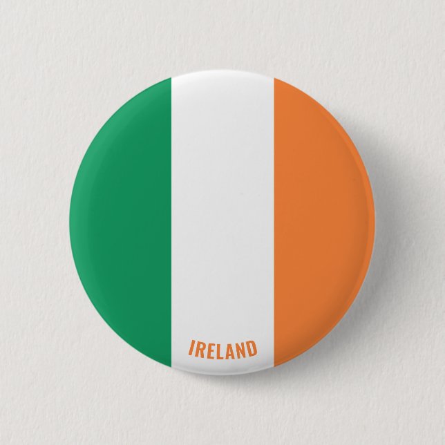 Irland Flagge Charming Patriotic Button (Vorderseite)