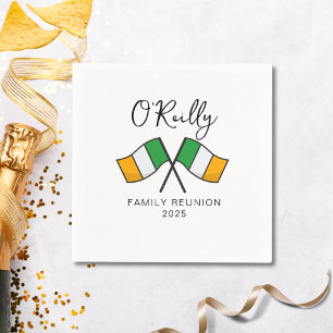 Irland-Flagge Familientreffen  Serviette