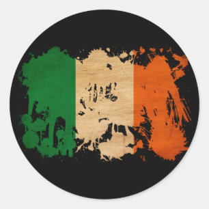 Irland-Flagge Runder Aufkleber