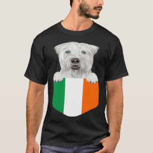 Irland-Flagge Soft Coated Wheaten Terrier Hund In  T-Shirt