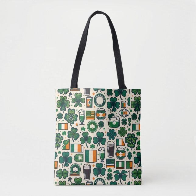 Irland Flaggen Irish Kleeblatt Celtic St Patricks  Tasche (Vorderseite)
