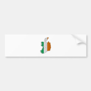 Irland-Flaggen-Karte Autoaufkleber