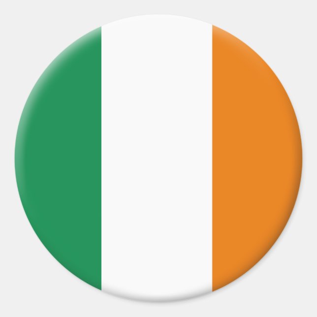 Irland Flaggen Runder Aufkleber (Vorderseite)