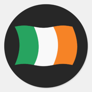 Irland Flaggenaufkleber Runder Aufkleber