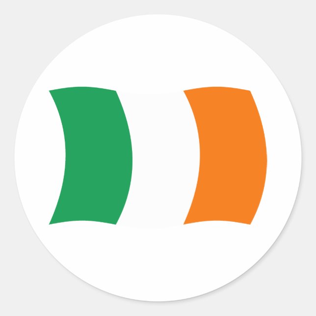 Irland Flaggenaufkleber Runder Aufkleber (Vorderseite)