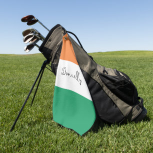 Irland Flaggenfarben Irischer Nachname Benutzerdef Golfhandtuch