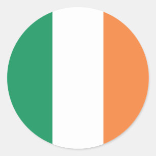 Irland Flaggenklassiker-Rundkleber Runder Aufkleber