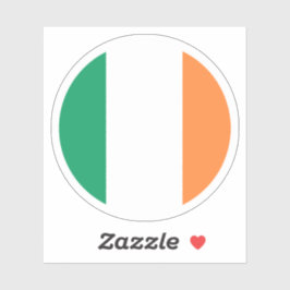 Irland Flaggenrundkleber Aufkleber