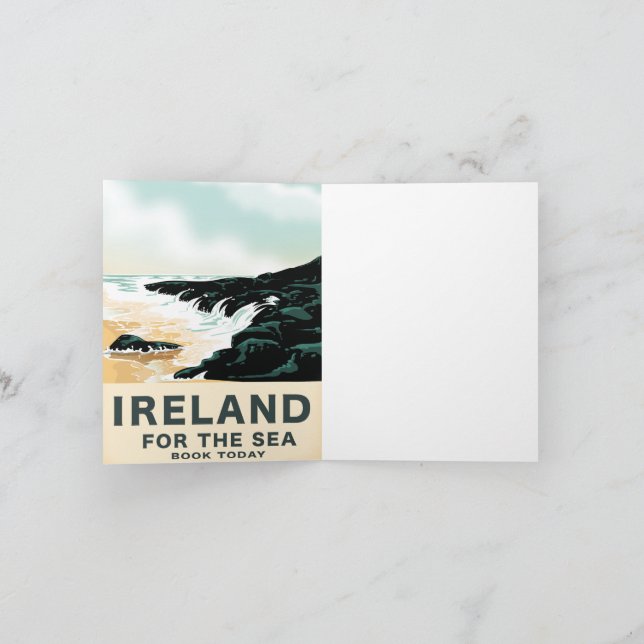 Irland "For Sea" Nautical travel poster (Innenseite)