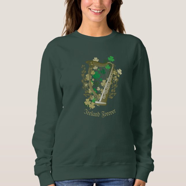 Irland Forever Irish Harp Women's Sweatshirt (Vorderseite)