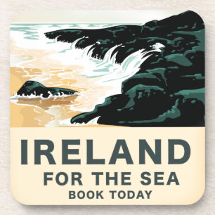 Irland "Für das Meer" Nautiliches Reiseplakat Getränkeuntersetzer
