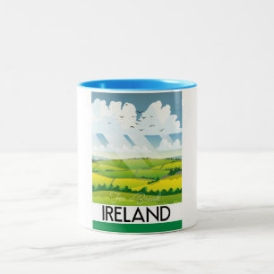 Irland für eine Reise-Pause Postkarte Zweifarbige Tasse