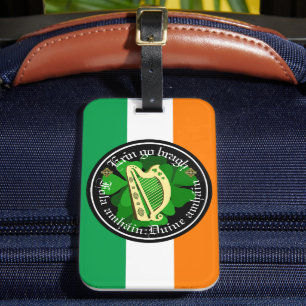 Irland für immer/Erin gehen am Bremsen/1 Blut/Mens Gepäckanhänger