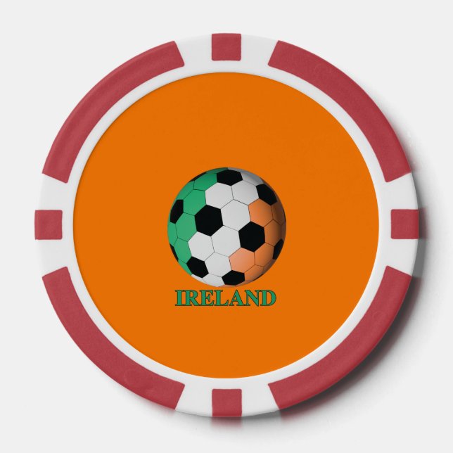 Irland Fußball Pokerchips (Vorderseite)