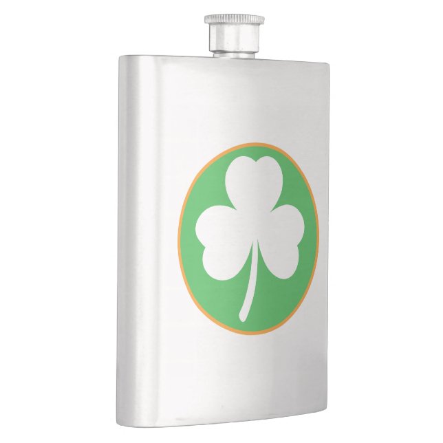 Irland Glück Shamrock  Flachmann (Rechts)