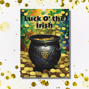 Irland Glück St. Patrick's Day Goldtopf Karte