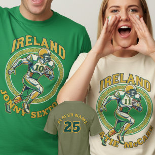 Irland Gridiron Shamrock Football Athlet Dynamisch T-Shirt