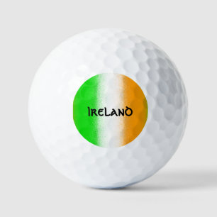 Irland grün - weiß - orange irische Flaggen Streif Golfball
