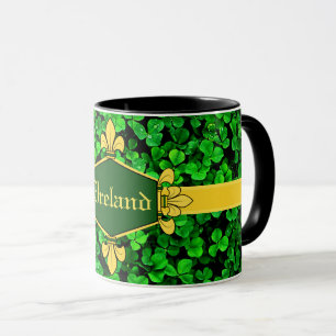 Irland grüne Shamrocks, Anpassen mit Namen 10 Tasse