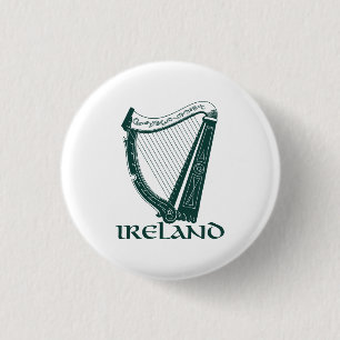 Irland-Harfen-Entwurf, irische Harfe Button