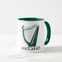 Irland-Harfen-Entwurf, irische Harfe