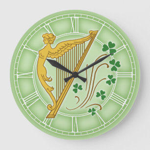 Irland Harp Große Wanduhr