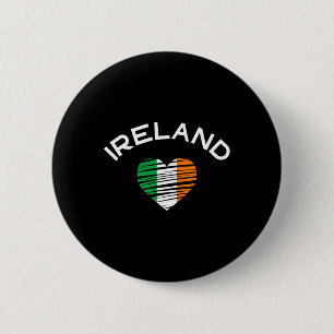 Irland Herz St. Patricks Stolze Irische Flagge Wur Button
