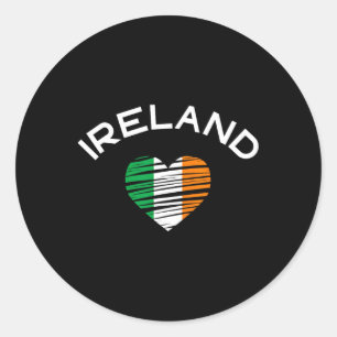 Irland Herz St Patricks Stolze Irische Flagge Wurz Runder Aufkleber